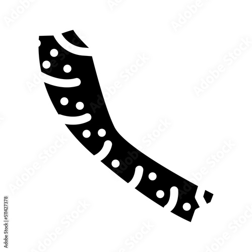 broiler chicken neck glyph icon vector. broiler chicken neck sign. isolated symbol illustration