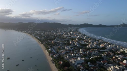 Zimbros Beach Peninsula in Brazil Aerial View photo