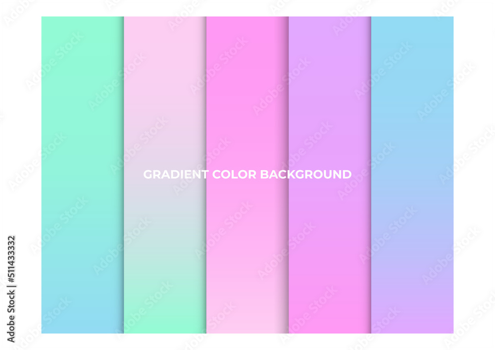 set of gradient color background