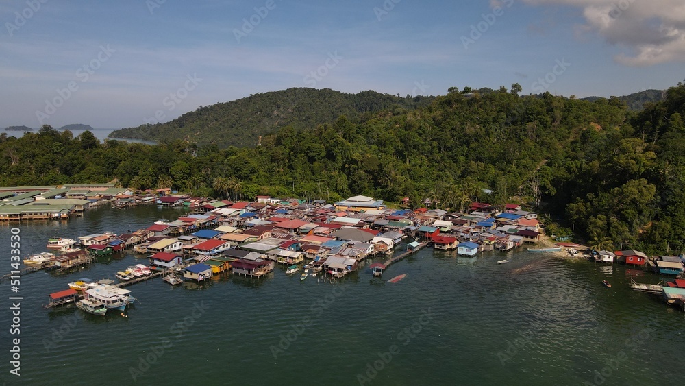 The Scenery of The Villages Within Gaya Island, Kota Kinabalu, Sabah Malaysia The Scenery of The Villages Within Gaya Island, Kota Kinabalu, Sabah Malaysia