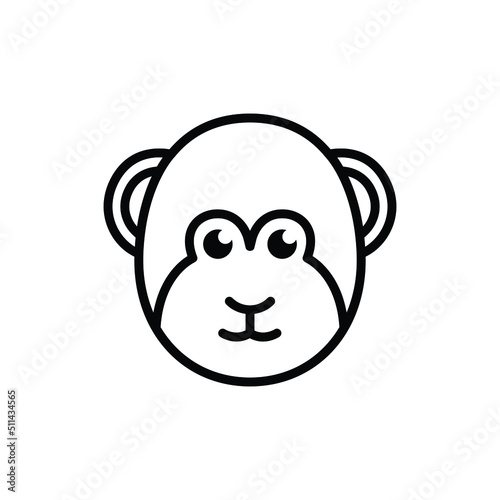 Monkey icon vector graphic illustration