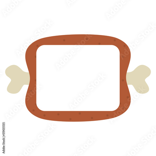 肉のフレームのイラスト