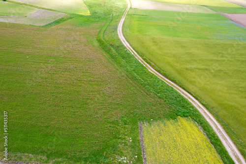 The geographical composition of the cultivated fields photo