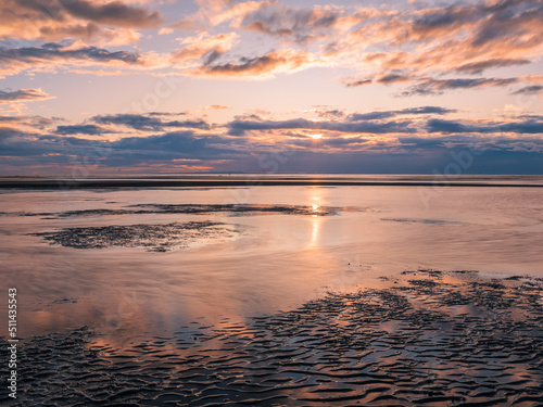 Fototapeta Naklejka Na Ścianę i Meble -  Seaside Sunrise with Reflections