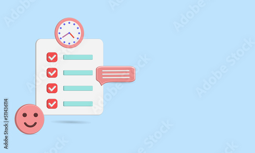 Daily schedule note list icon vector illustration, best for your property images from school, office and motivation target