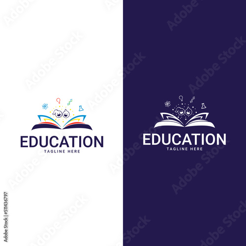 kids education logo design template