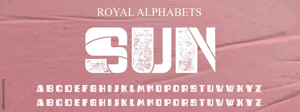 SUN Abstract Fashion font alphabet. Minimal modern urban fonts for logo ...
