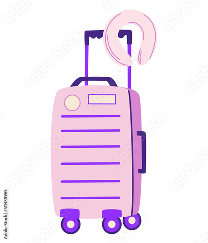 Suitcase. Luggage bags, suitcases, luggage, travel bags. Vacation. Vector cartoon illustration isolated on white background