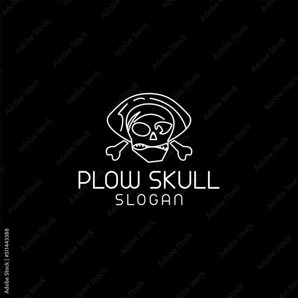 Skull logo icon design vector 