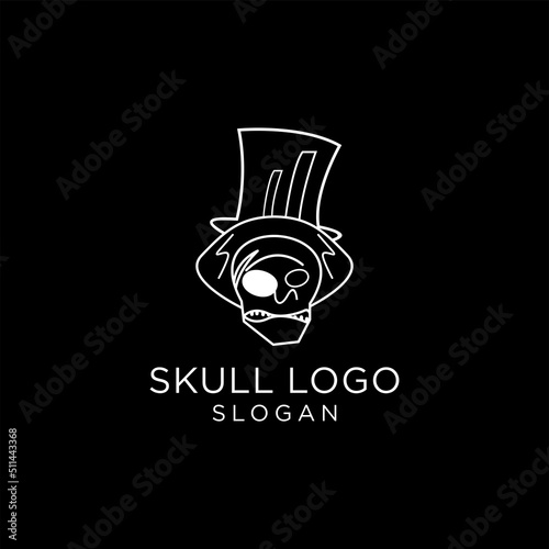 Skull logo icon design vector 