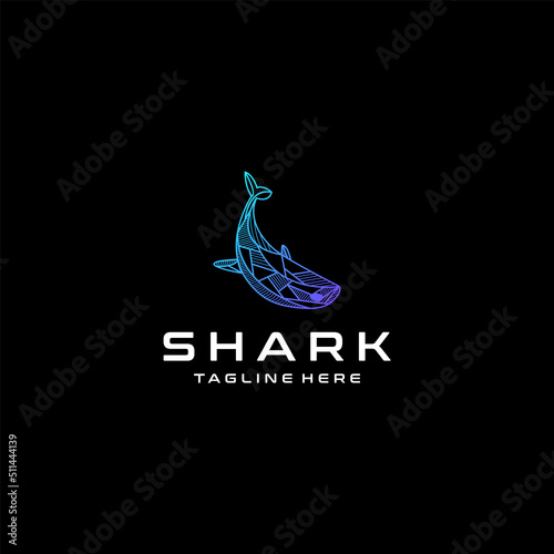 Shark logo icon design vector