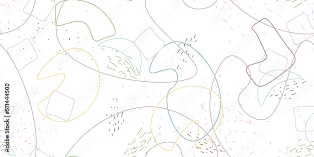 Obraz premium Chaotic Simple Seamless Pattern Textile One Line