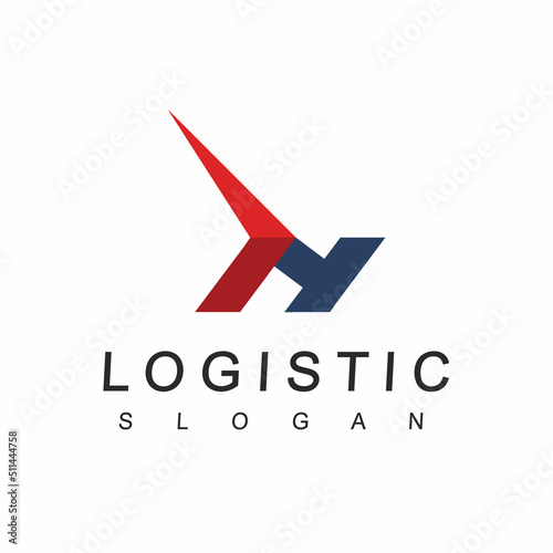 Letter N, Logistic Logo Template, Expedition And Transportation Business Icon