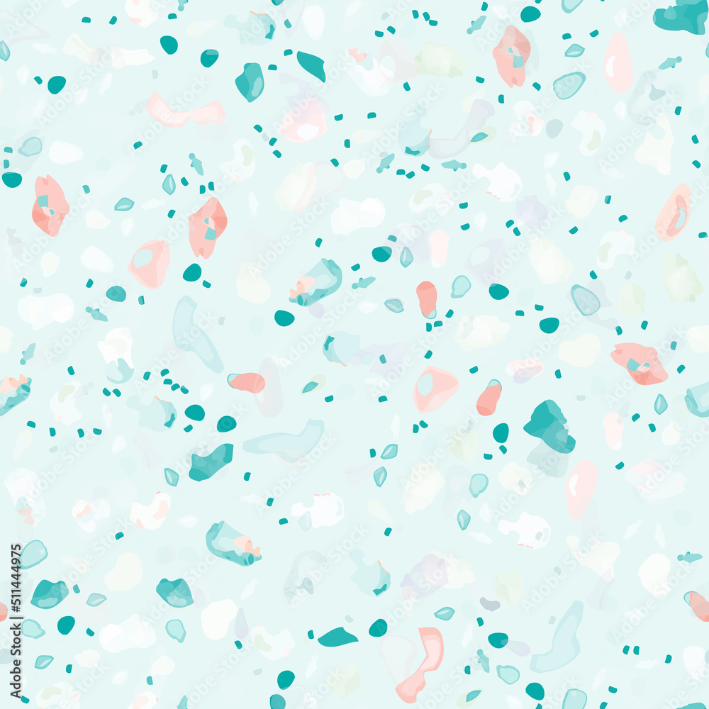 Terrazzo Texture Vector. Flooring Seamless Pattern