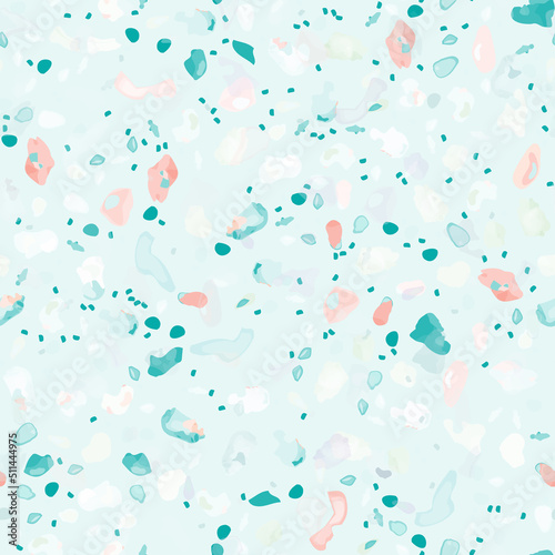 Terrazzo Texture Vector. Flooring Seamless Pattern