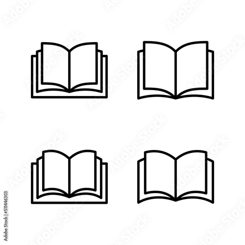 Book icon vector. open book sign and symbol. ebook icon