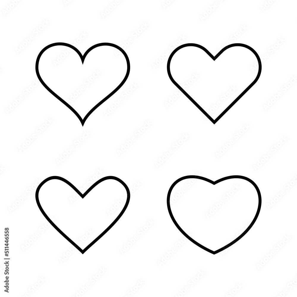 Love icon vector. Heart sign and symbol. Like icon vector.