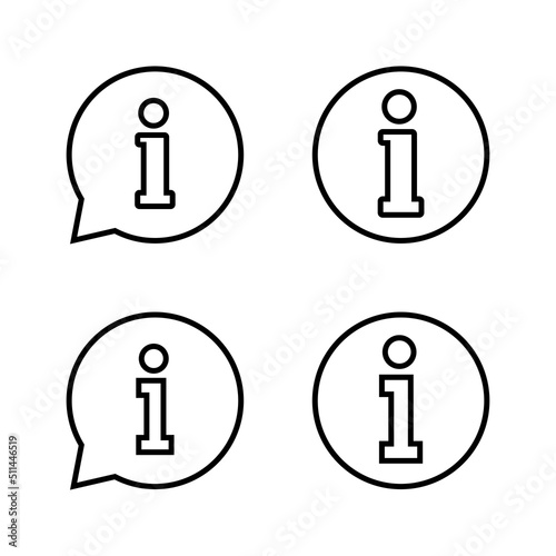 Info sign icon vector. about us sign and symbol. Faq icon