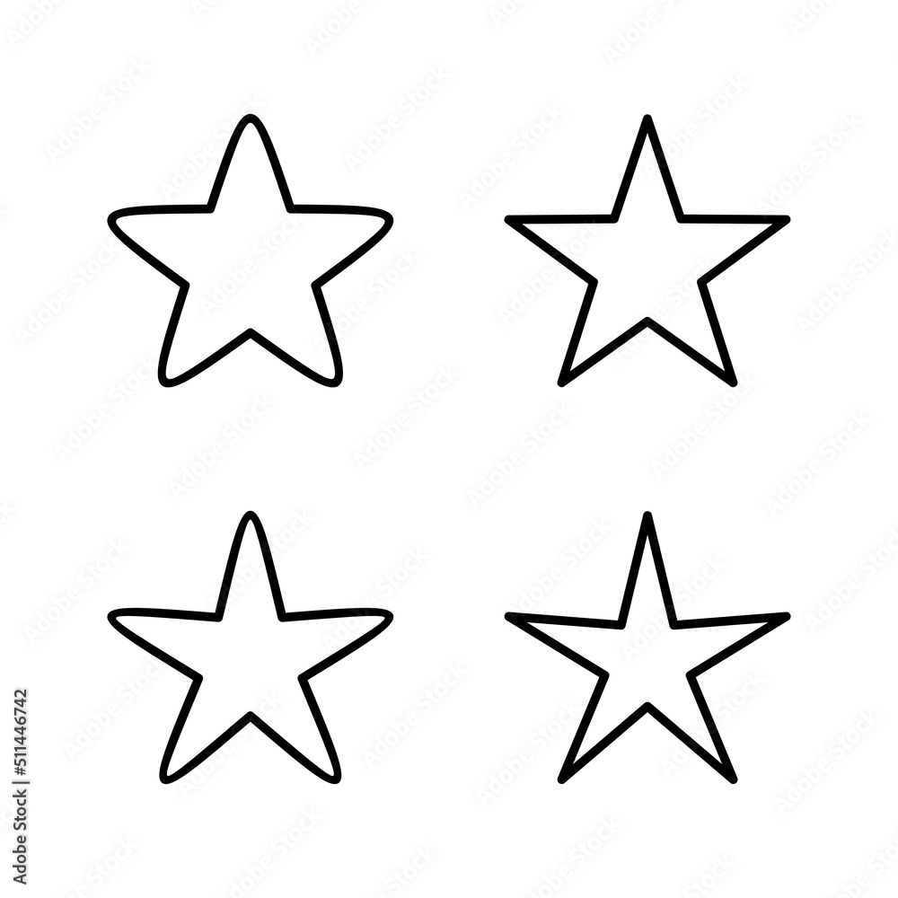 Star icon vector. rating sign and symbol. favourite star icon Star icon vector. rating sign and symbol. favourite star icon