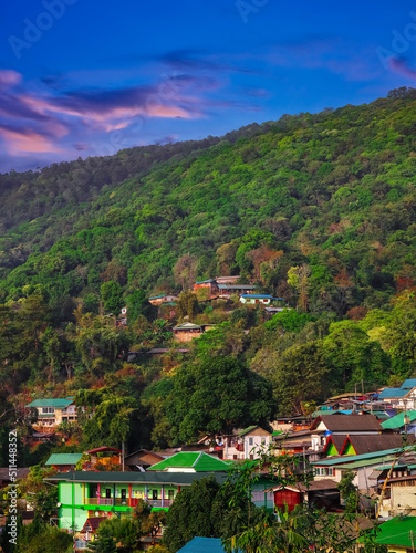 Doi Pui Hmong Village Chiangmai nestled deep in the mountains of Chiang Mai Thailand. these tribal Villagers live deep in the forest trees farms and live in peace and harmony with nature.