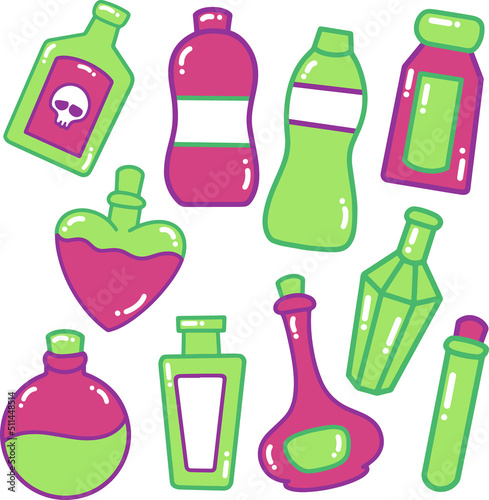 Poison Bottle Doodle Illustration