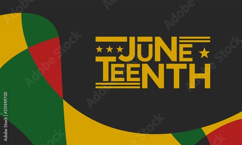 Juneteenth Freedom Day Background Design.