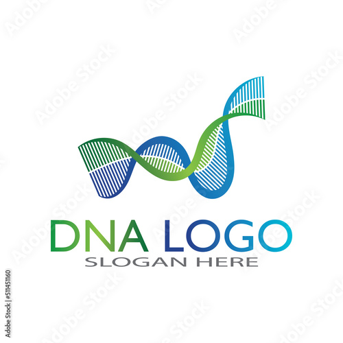 DNA vector logo design template.modern medical logotype.laboratory science icon symbol.colorful pharmacology sign-vector