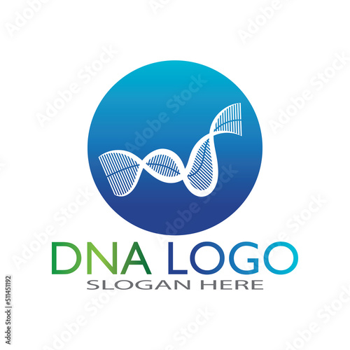 DNA vector logo design template.modern medical logotype.laboratory science icon symbol.colorful pharmacology sign-vector