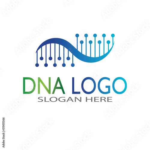 DNA vector logo design template.modern medical logotype.laboratory science icon symbol.colorful pharmacology sign-vector
