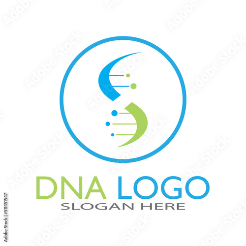 DNA vector logo design template.modern medical logotype.laboratory science icon symbol.colorful pharmacology sign-vector