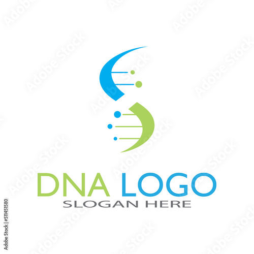 DNA vector logo design template.modern medical logotype.laboratory science icon symbol.colorful pharmacology sign-vector