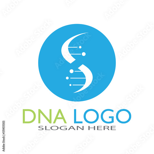 DNA vector logo design template.modern medical logotype.laboratory science icon symbol.colorful pharmacology sign-vector