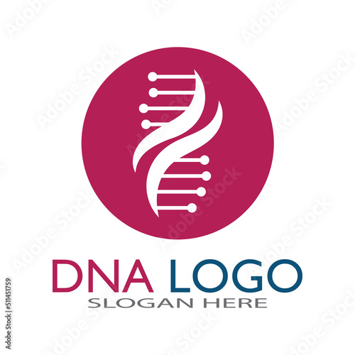 DNA vector logo design template.modern medical logotype.laboratory science icon symbol.colorful pharmacology sign-vector