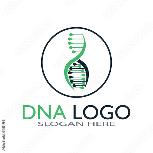 DNA vector logo design template.modern medical logotype.laboratory science icon symbol.colorful pharmacology sign-vector