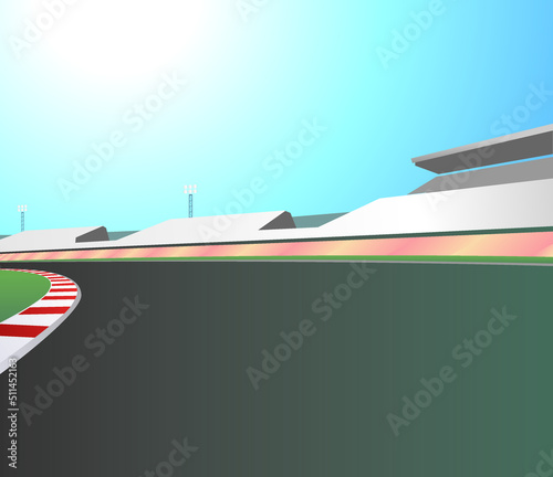 race track at day vector background