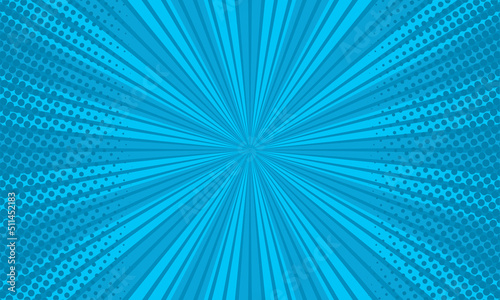 Comic abstract blue background design 
