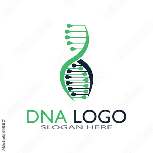 DNA vector logo design template.modern medical logotype.laboratory science icon symbol.colorful pharmacology sign-vector