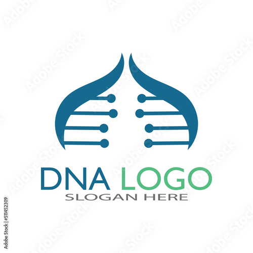 DNA vector logo design template.modern medical logotype.laboratory science icon symbol.colorful pharmacology sign-vector