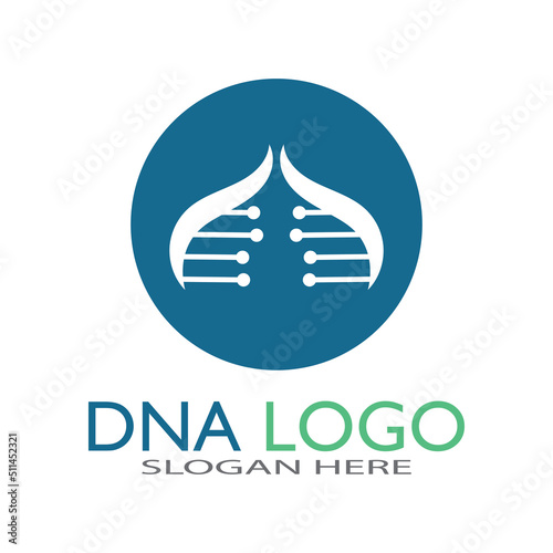 DNA vector logo design template.modern medical logotype.laboratory science icon symbol.colorful pharmacology sign-vector