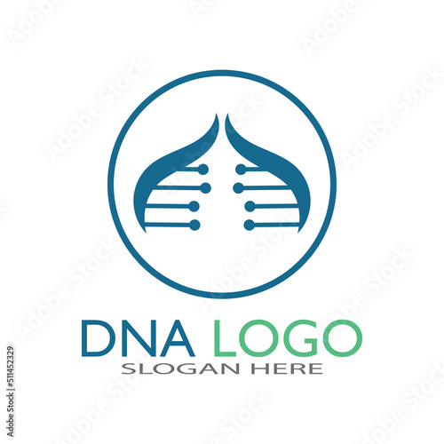 DNA vector logo design template.modern medical logotype.laboratory science icon symbol.colorful pharmacology sign-vector