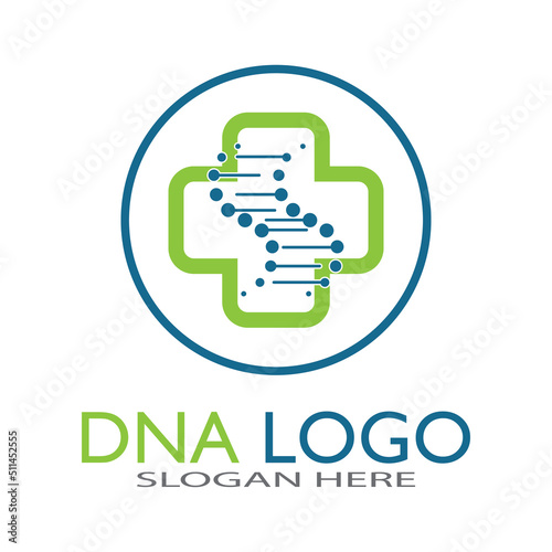 DNA vector logo design template.modern medical logotype.laboratory science icon symbol.colorful pharmacology sign-vector