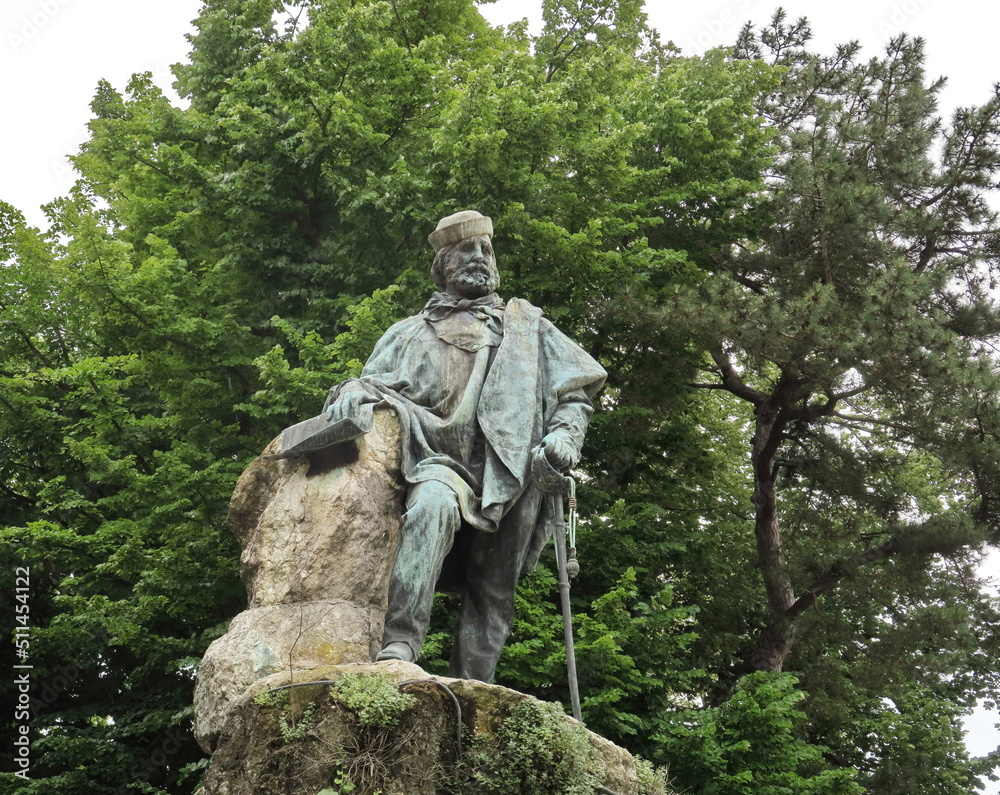 Statue de Garibaldi.  Giardini pubblici. Venise. Italie.