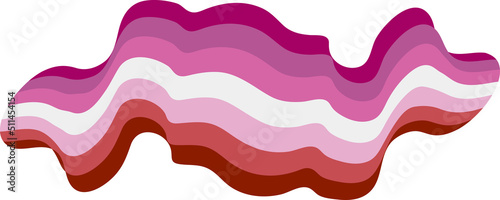 Lesbian Rainbow liquify wave. Pride flag. Symbol of the LGBT