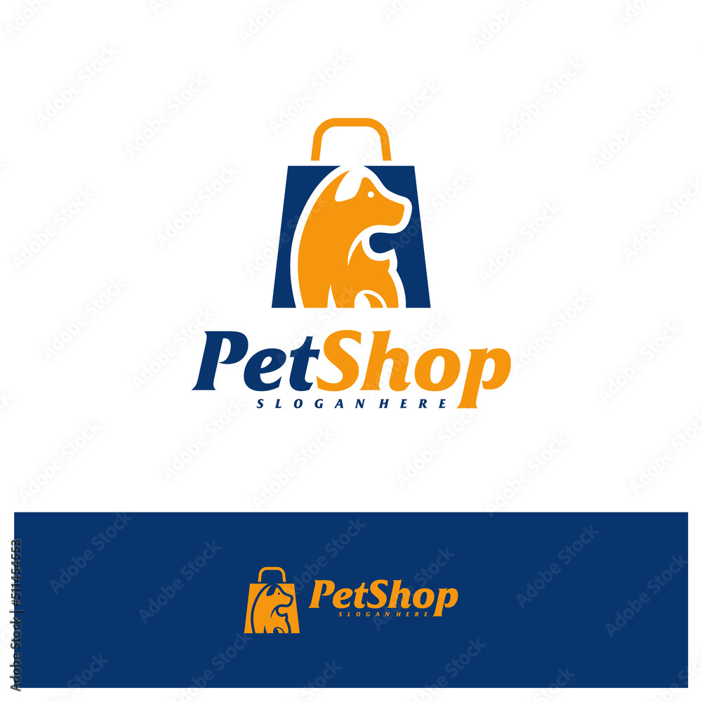 Pet Shop Logo Design Template. Dog Shop logo concept vector. Emblem, Creative Symbol, Icon