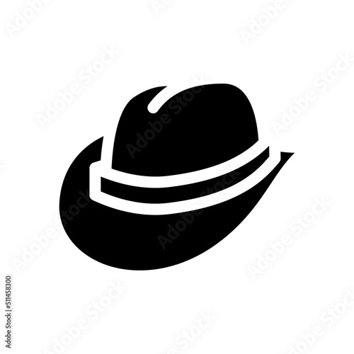 cowboy hat glyph icon vector. cowboy hat sign. isolated symbol illustration