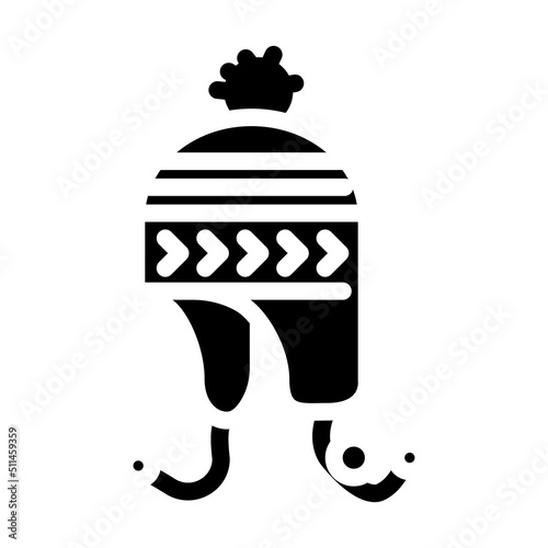 children hat glyph icon vector. children hat sign. isolated symbol illustration