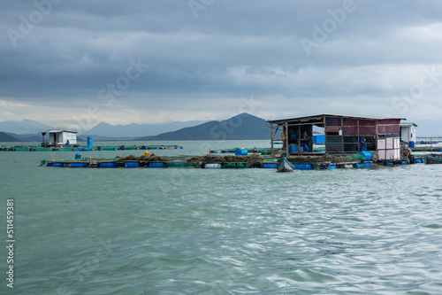 Floating houses in Nha Trang bay