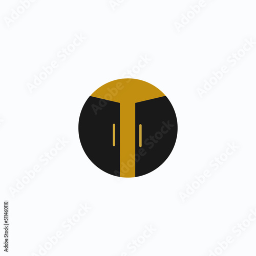 two doors icon, modern style door icon vector
