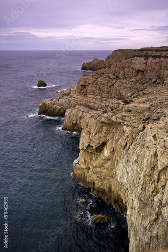 Acantilados de Penyal de Curniola.Tramuntana.Menorca.Baleares.España.