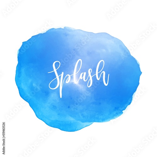 Abstract blue splash watercolor background